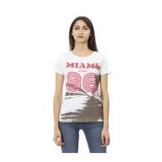 Casual T-shirt met ronde hals Trussardi , White , Dames