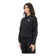 Tape Hoodie Zwarte Dames Trui Puma , Black , Dames