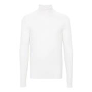 Witte Kasjmier Rolhals Sweater Drumohr , White , Heren