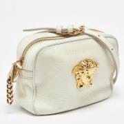 Pre-owned Leather shoulder-bags Versace Pre-owned , White , Dames