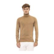 Trendy Gebreide Trui met Monogram Detail Baldinini , Beige , Heren