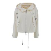 Crème Hoodie met rits en zakken P.a.r.o.s.h. , Beige , Dames