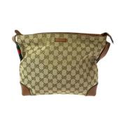 Pre-owned Canvas gucci-bags Gucci Vintage , Beige , Dames