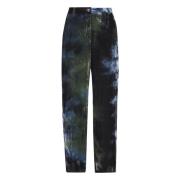 Fluwelen geverfde broek Luis Trenker , Blue , Dames