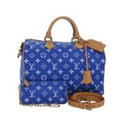 Pre-owned Canvas handbags Louis Vuitton Vintage , Blue , Dames