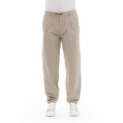 Chino Broek - Voorste Knoopsluiting Baldinini , Beige , Heren