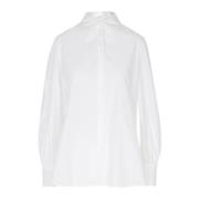 Witte Popeline Overhemd met Klassieke Kraag Ottod'Ame , White , Dames