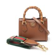 Pre-owned Leather gucci-bags Gucci Vintage , Brown , Dames