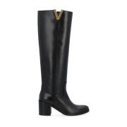 High Boots Via Roma 15 , Black , Dames