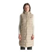 Lange Mouwloze Lola Gewatteerde Jas Jott , Beige , Dames