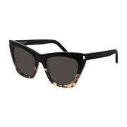 Kate Tortoise/Black Vlinder Zonnebril Saint Laurent , Black , Dames