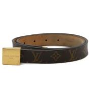 Pre-owned Leather belts Louis Vuitton Vintage , Brown , Dames