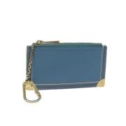 Pre-owned Leather clutches Louis Vuitton Vintage , Blue , Dames