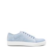 Blauwe/Bruine Neusgekapte Sneakers Lanvin , Blue , Heren