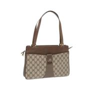 Pre-owned Leather handbags Gucci Vintage , Beige , Dames