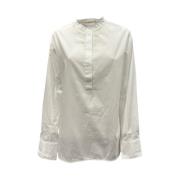 Blouse Nura met rafelrand Lis Lareida , White , Dames