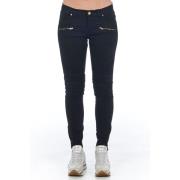 Bikerstijl Lage Taille Multi-pocket Broek Frankie Morello , Black , Da...