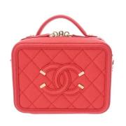 Pre-owned Leather chanel-bags Chanel Vintage , Red , Dames