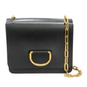 Pre-owned Leather shoulder-bags Burberry Vintage , Black , Dames