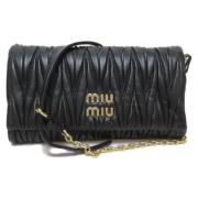 Pre-owned Leather shoulder-bags Miu Miu Pre-owned , Black , Dames