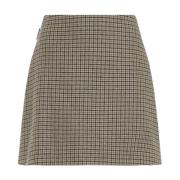 Zwarte Wollen Rok Aw24 Moncler , Beige , Dames