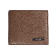 Leren Portemonnee met Muntvak Trussardi , Brown , Heren