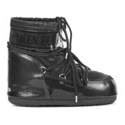 Zwarte Stoffen Winterlaarzen Moon Boot , Black , Dames