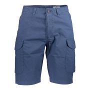 Blauwe Bermuda Shorts Slim Fit Katoen North Sails , Blue , Heren