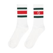 Witte Interlocking G Logo Sokken Gucci , White , Heren