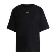 Dames Logo T-Shirt Hugo Boss , Black , Dames