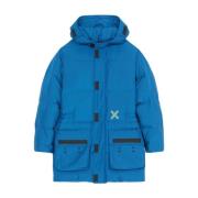 Blauwe gewatteerde jas Sportstijl Kenzo , Blue , Heren