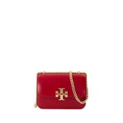 Rode Leren Convertible Schoudertas Tory Burch , Red , Dames