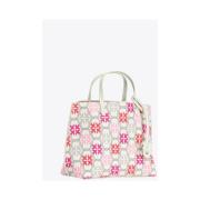 Multicolor Love Birds Monogram Shopper Tas Pinko , Multicolor , Dames