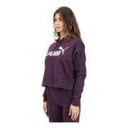 Essentials Paarse Hoodie Dames Sportieve Stijl Puma , Purple , Dames