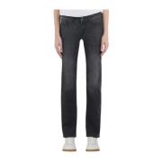 Donkergrijze Denim Broek Replay , Gray , Dames