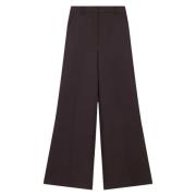 Wijde Flanellen Broek Stella McCartney , Brown , Dames