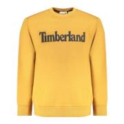 Bruine Sweatshirt met Print en Lange Mouwen Timberland , Brown , Heren