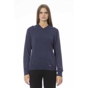 Trendy Longsleeve V-hals Top Baldinini , Blue , Dames