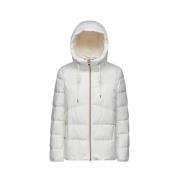 Ademende Polyester Jas Geox , White , Dames