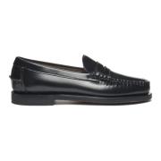 Handgemaakte leren mocassin voor vrouwen Sebago , Black , Dames