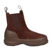 Suède Chelsea Laarzen met Logodetail Moon Boot , Brown , Dames