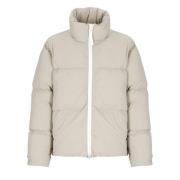 Beige Gewatteerd Donsjack met Logopatch Canada Goose , Beige , Heren