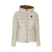 Witte dames donsjas met capuchon Blauer , White , Dames