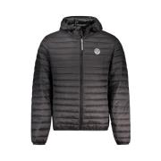 Zwarte Polyamide Hoodie met Rits North Sails , Black , Heren