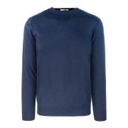 Blauwe Crew Neck Sweater Regular Fit Paolo Pecora , Blue , Heren