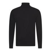 Zwarte Rollneck Gebreide Trui Oscar Jacobson , Black , Heren