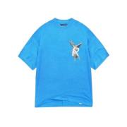 Logo T-Shirt Electric Blu Cotton Represent , Blue , Heren