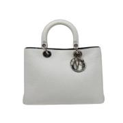 Pre-owned Leather dior-bags Dior Vintage , White , Dames