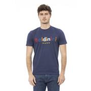 Korte Mouw Ronde Hals T-Shirt Baldinini , Blue , Heren