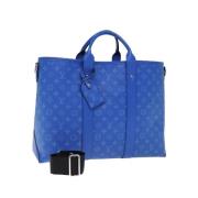 Pre-owned Leather totes Louis Vuitton Vintage , Blue , Dames